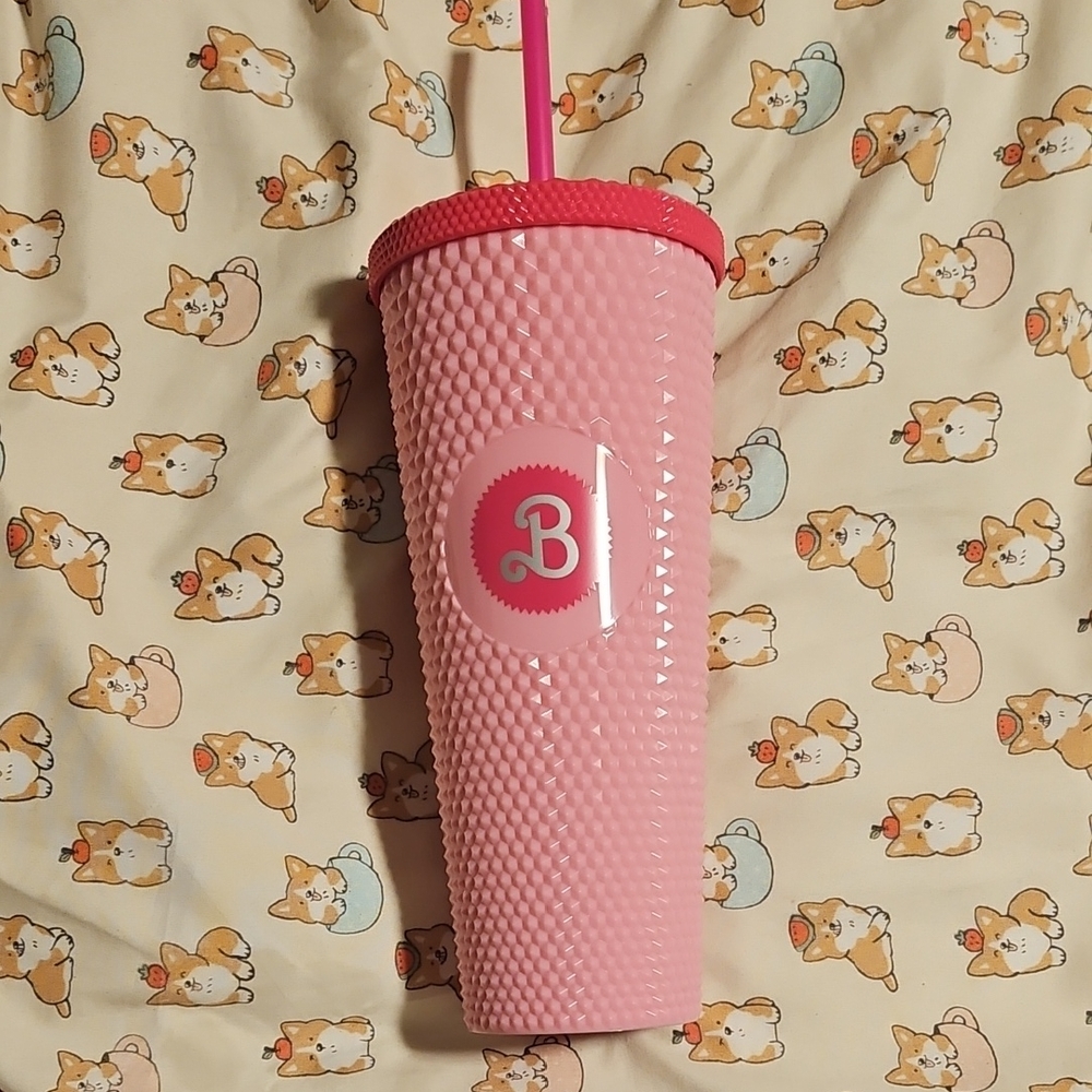 Mattel Barbie Pink Tumbler with Straw